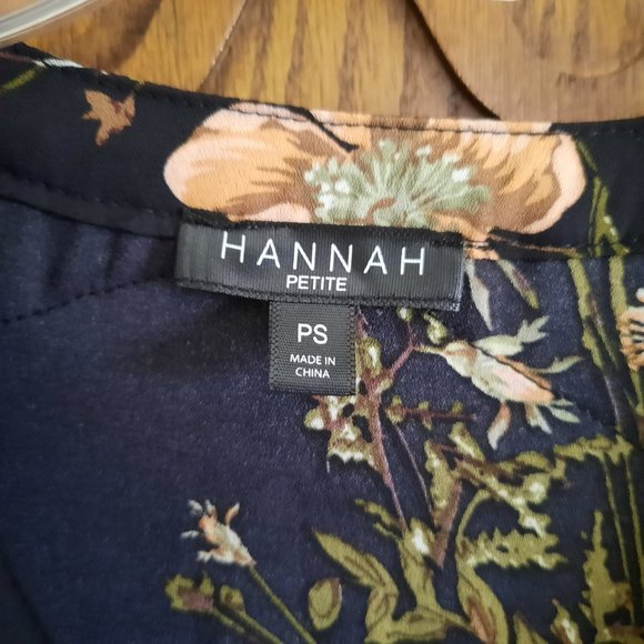 HANNAH Floral Crochet-Lace Pintuck Buttondown Blouse- NWT, Size PS - Picture 11 of 16